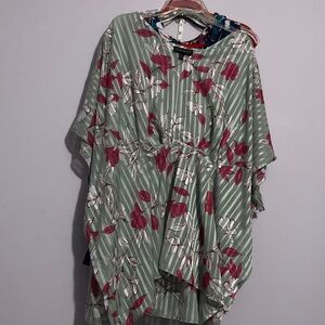 Lane Bryant Multicolor Floral Kimono